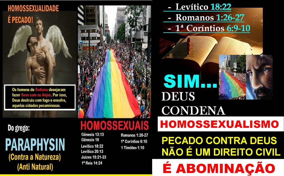 Resultado de imagem para homossexualismo pecado